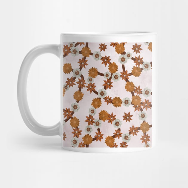 Caramel Peanute Foliage Pattern by cesartorresart